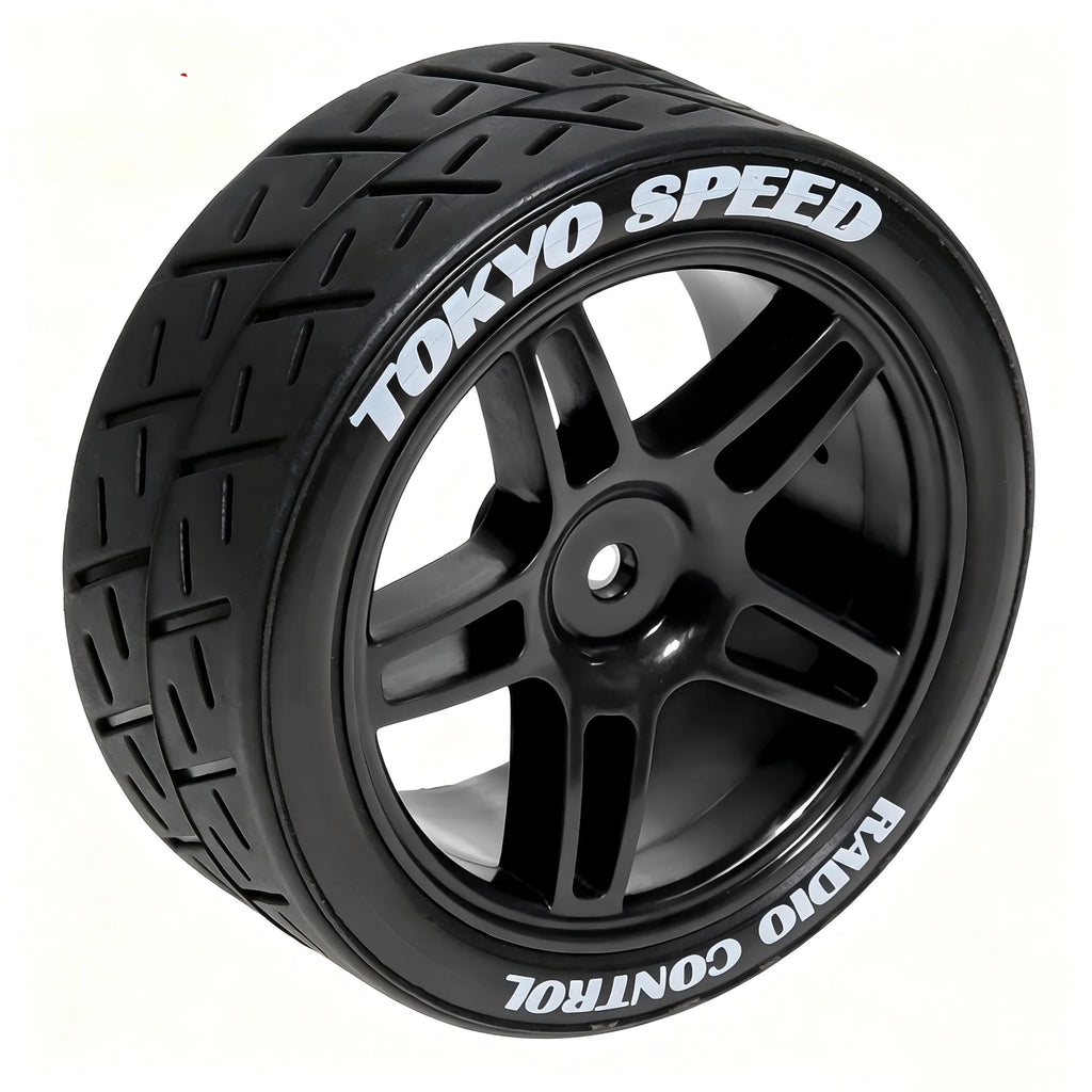 1:10 RC Car Tires & Wheels – Set of 4, 12 mm Hex