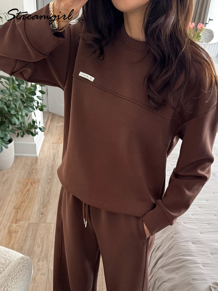 Women's Crewneck Sweatshirt and Pants Set