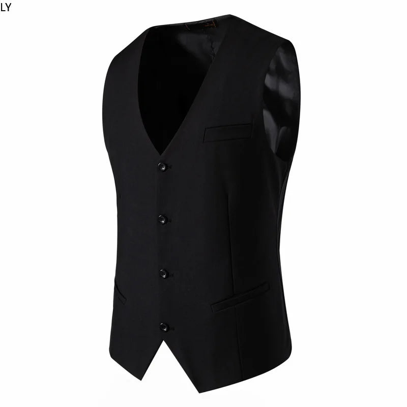 Men's Single-Breasted Formal Suit Vest