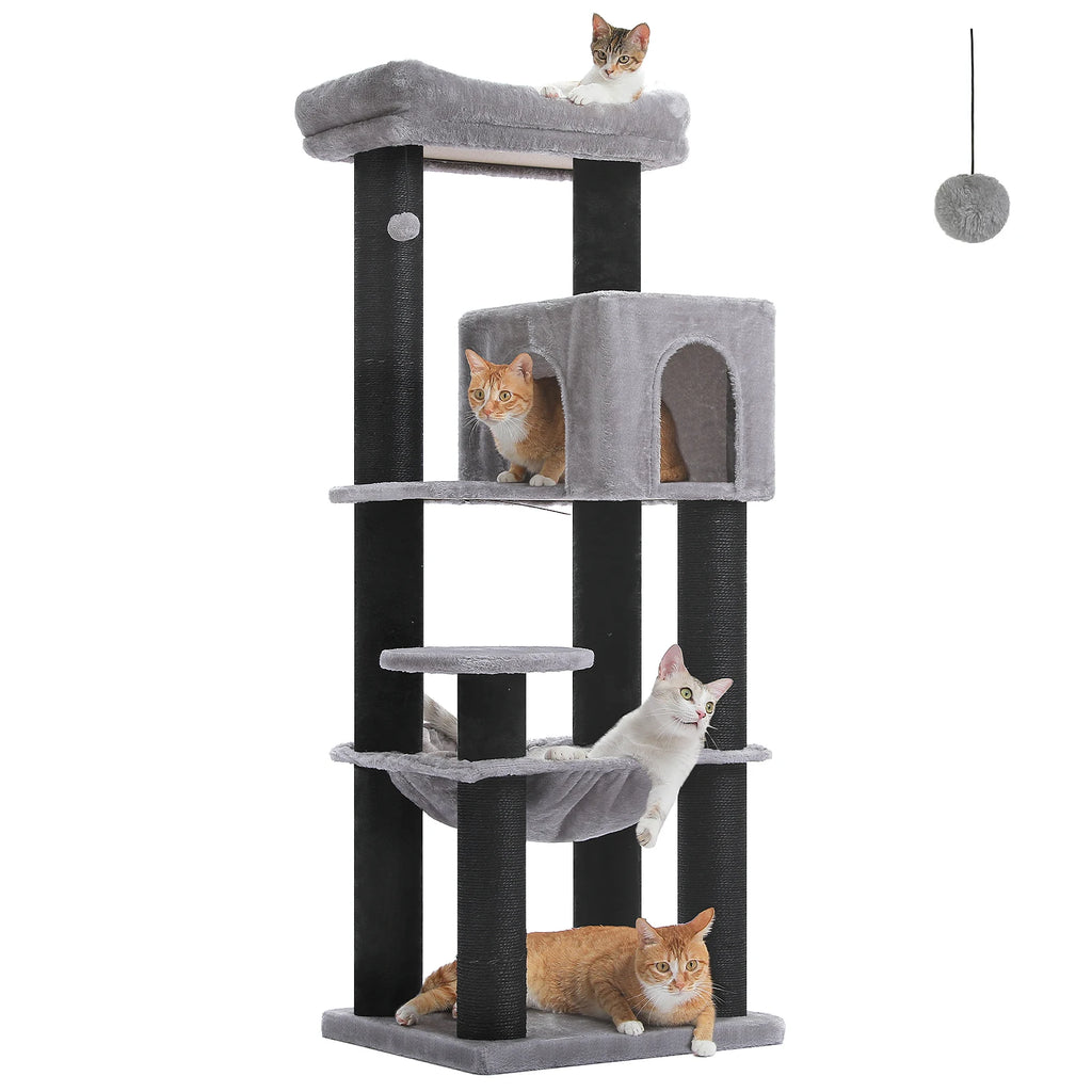 147cm Cat Tree with Large Condo & Hammock