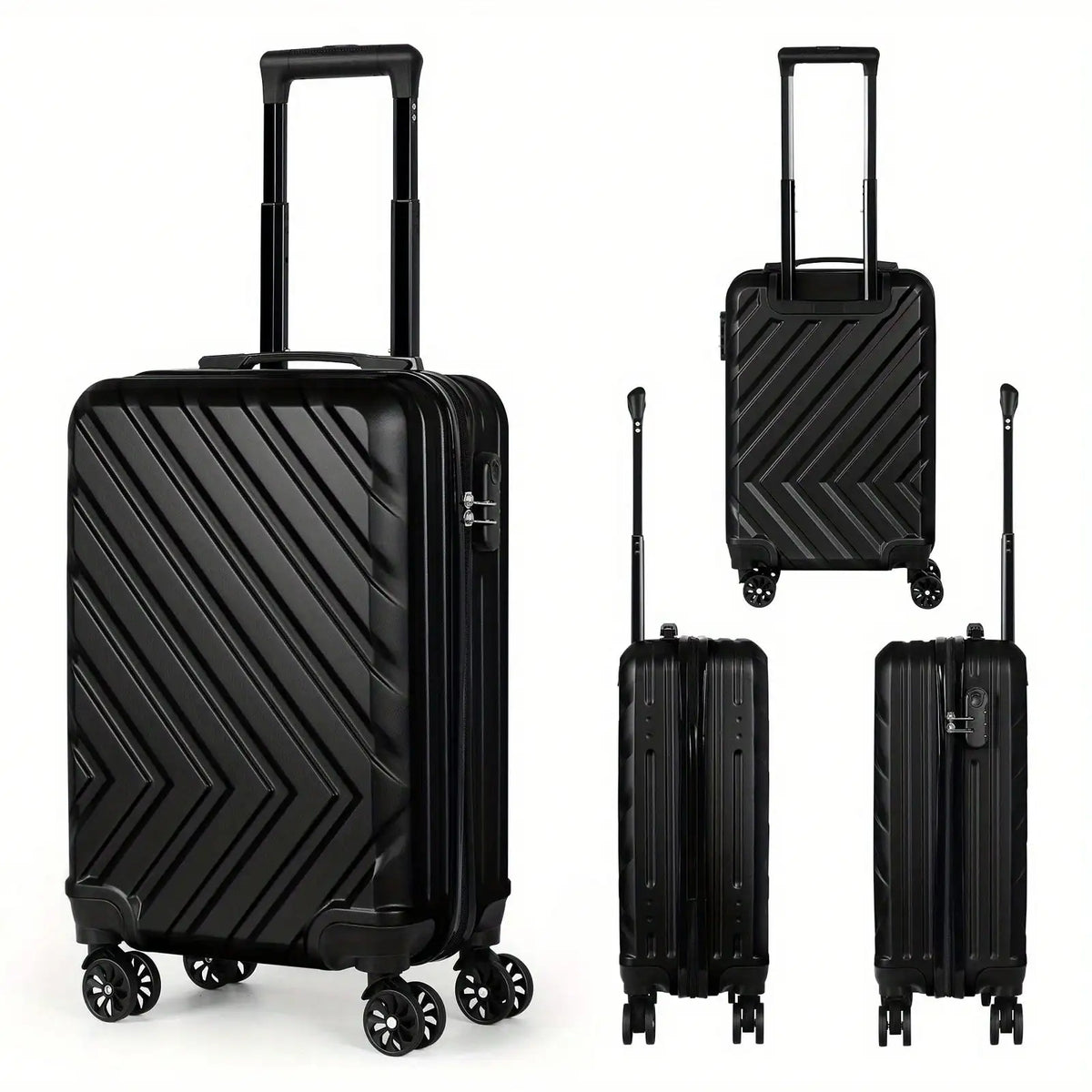 Black 20-Inch Spinner Suitcase