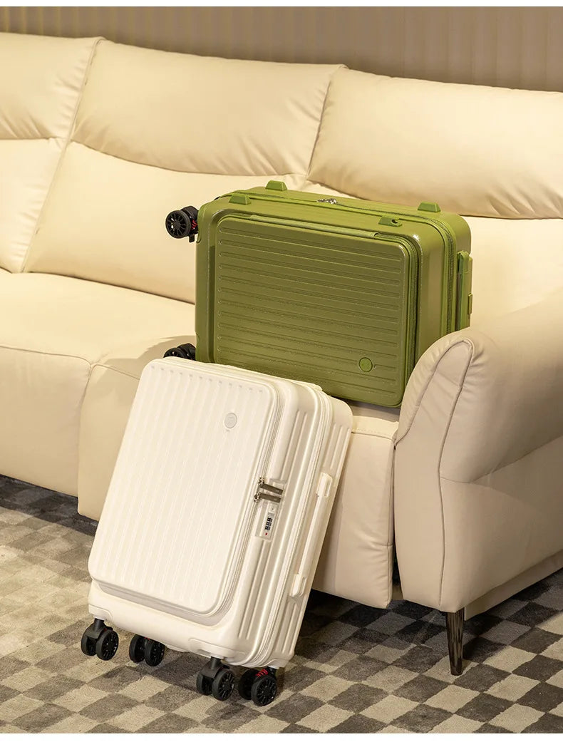 Side-Opening Luggage Boxes Expandable Multi-Functional Rolling Suitcase 20-Inch Travel Suitcases Carry-On Suitcase for Men Women Whispering Desires Shoppe