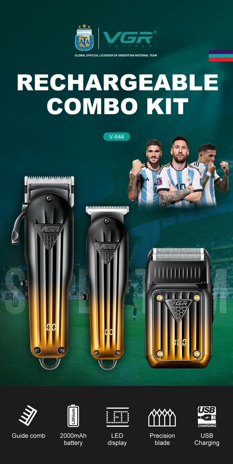 VGR 644 Rechargeable Hair Clipper & Trimmer