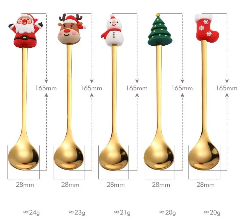 Christmas Dessert Spoon & Fork Gift Sets
