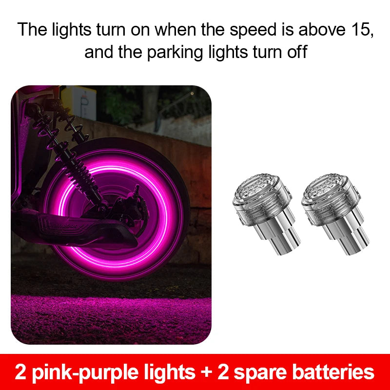LED Tire Valve Lights – 2 or 4 Pieces