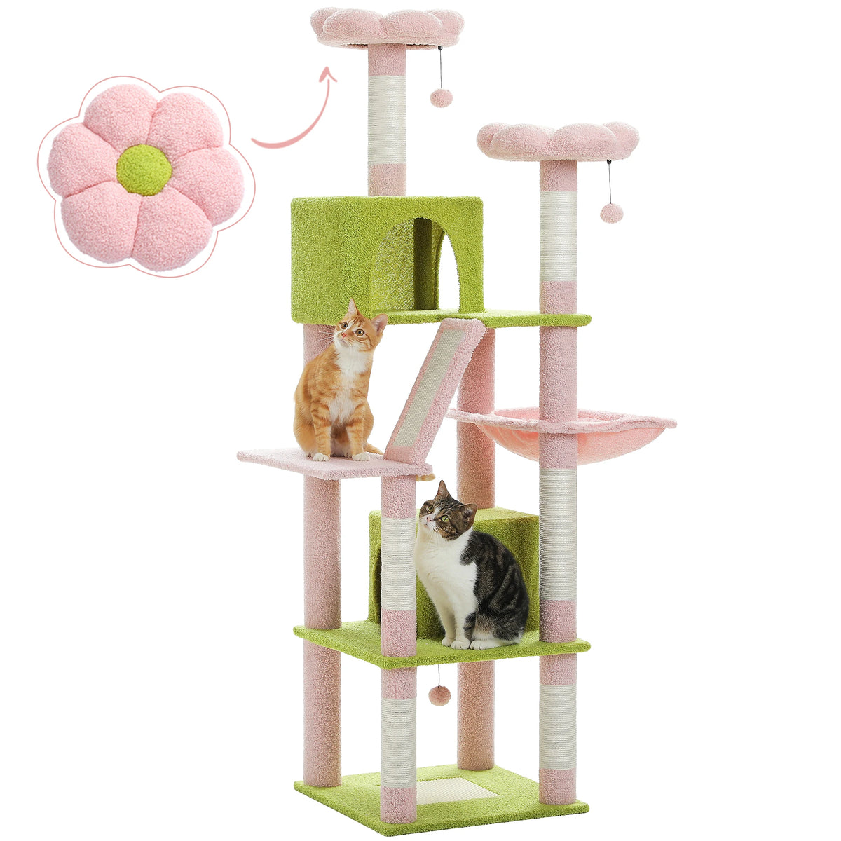 Multi-Level Cat Tree with Scratching Posts, Cozy Condo, Hammock, Large Cat Tower for Indoor Cats, Cat Scratching Board, Cat Toys Whispering Desires Shoppe