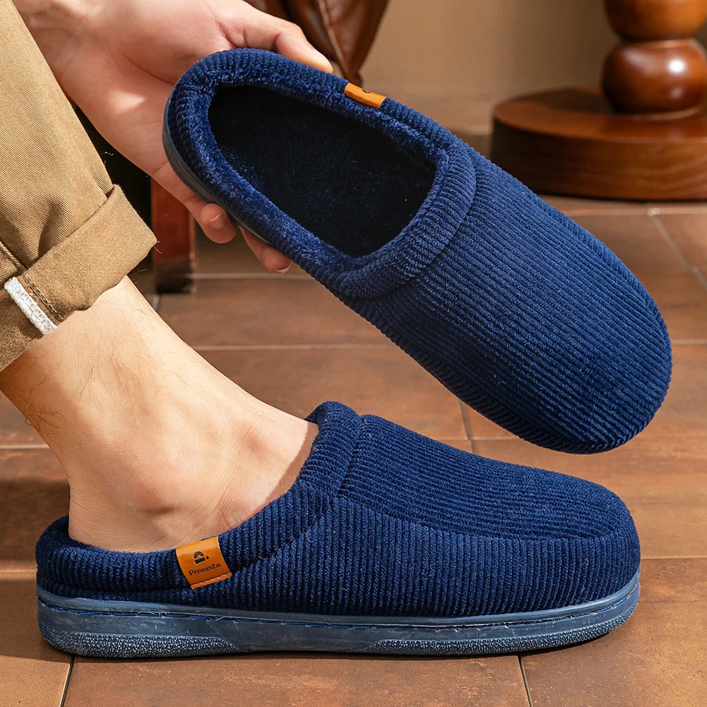 Pmoiste Men’s Plush Indoor Slippers