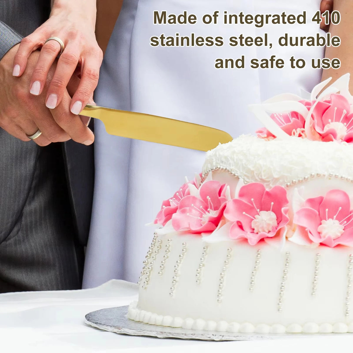 Venlohome Stainless Steel Cake Knife and Server
