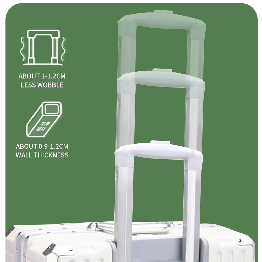 Trolley Luggage 20 24 26 28" Aluminum Frame Rolling Luggage Case USB Travel Suitcase on Wheels Combination Lock Carry on Luggage Whispering Desires Shoppe