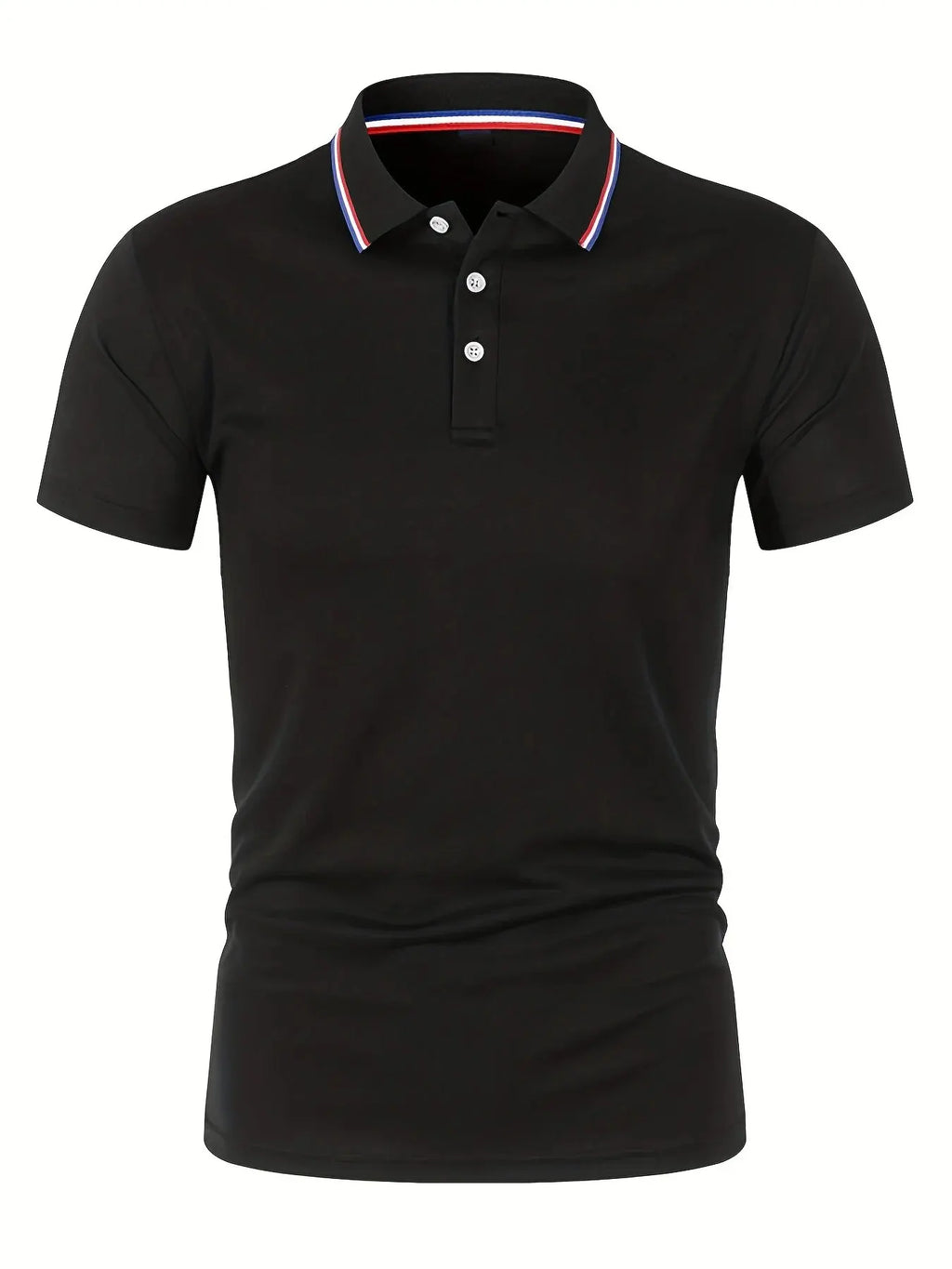 Men's Solid-Color Short-Sleeve Polo Shirt