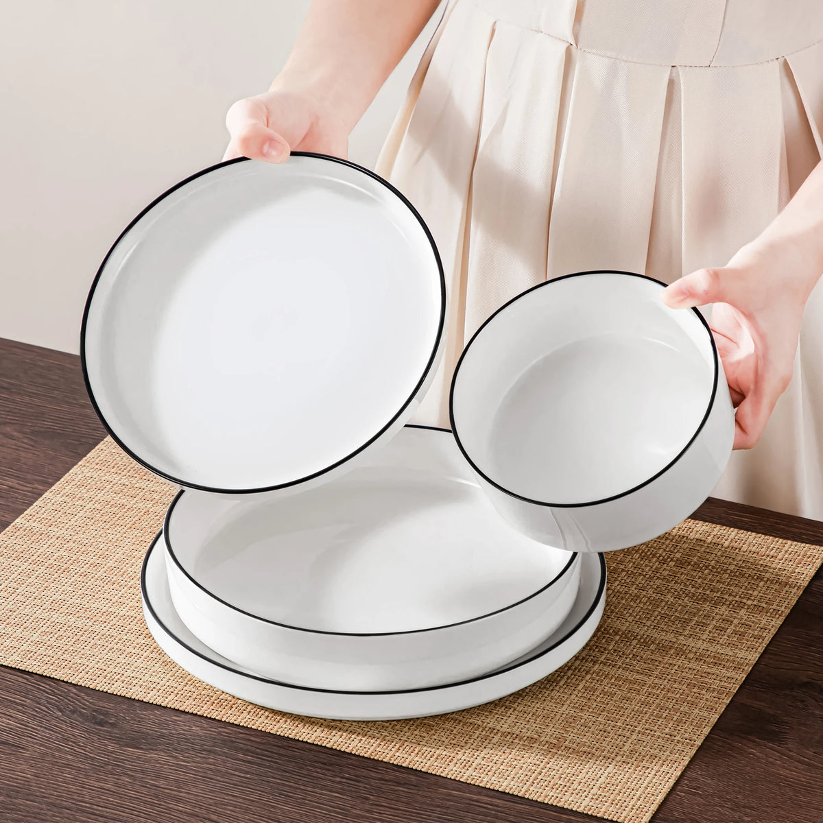 MALACASA Porcelain Dinnerware — Assorted Sets