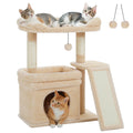 27" Cat Tree with Condo, Perch & Scratching Post