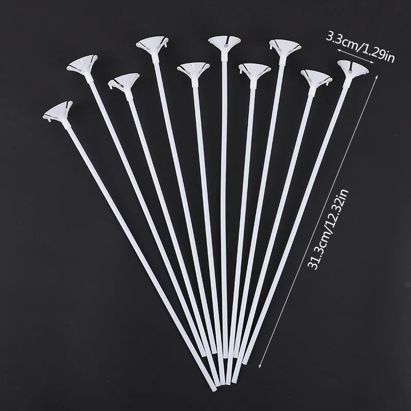 31 cm Plastic Balloon Sticks & Cups