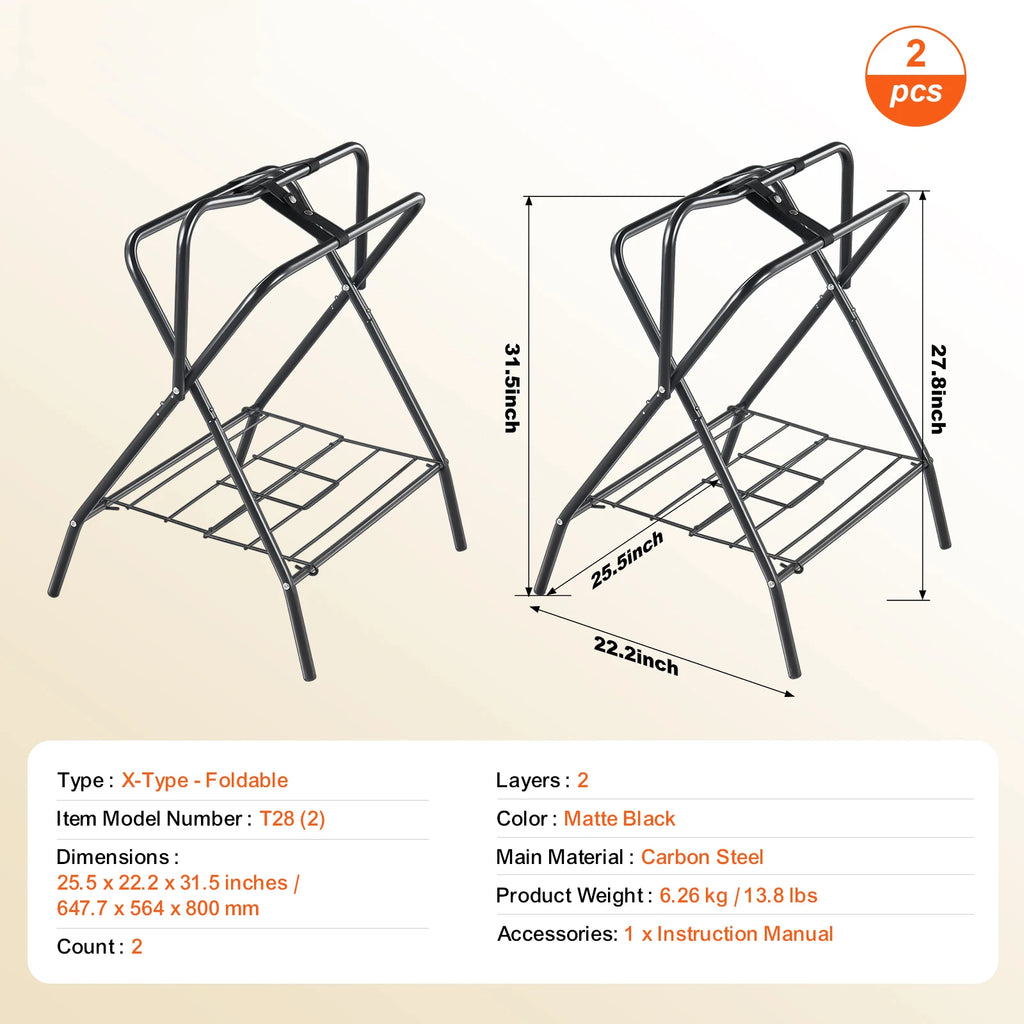 SucceBuy Folding Steel Saddle Rack
