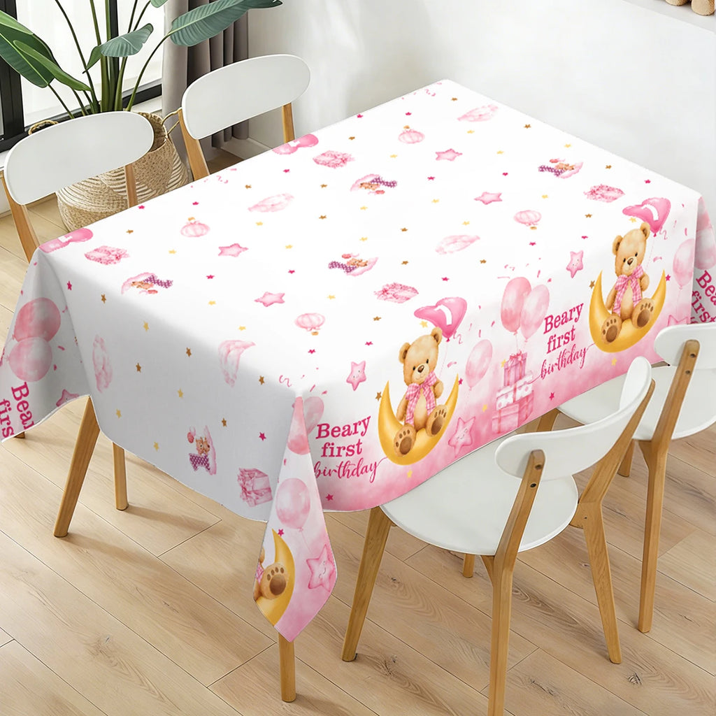 Metallic-Look Rectangular Party Tablecloth