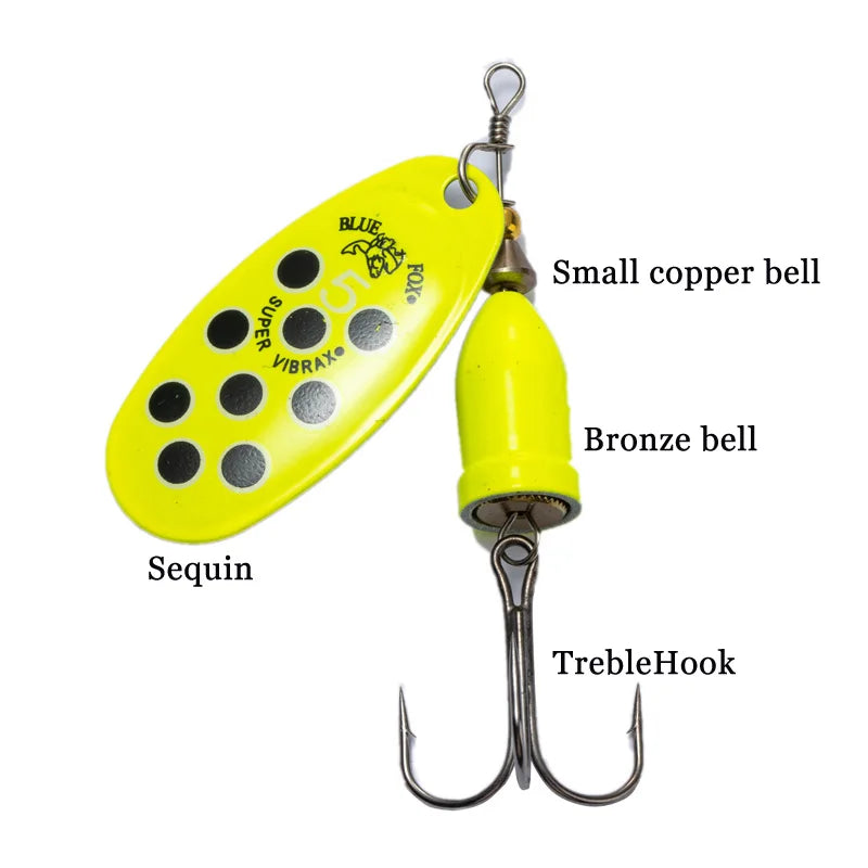 Metal Spinner Fishing Lure — Assorted Sizes
