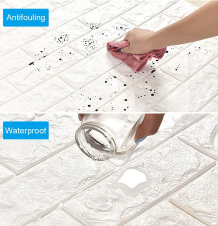 3D Brick-Style Self-Adhesive Wallpaper Roll
