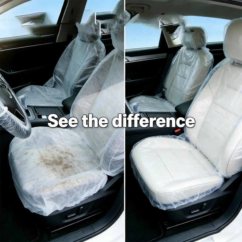 Disposable Plastic Car Interior Covers – 5-Piece Set