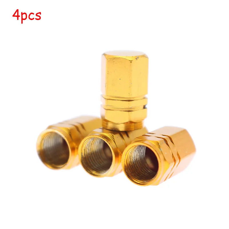 Aluminum Tire Valve Caps with O-Ring – Set of 4