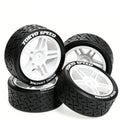 1:10 RC Car Tires & Wheels – Set of 4, 12 mm Hex