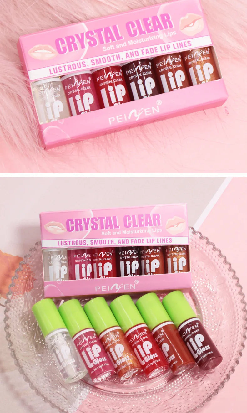 Mirror-Shine Lip Gloss – 6-Piece Set