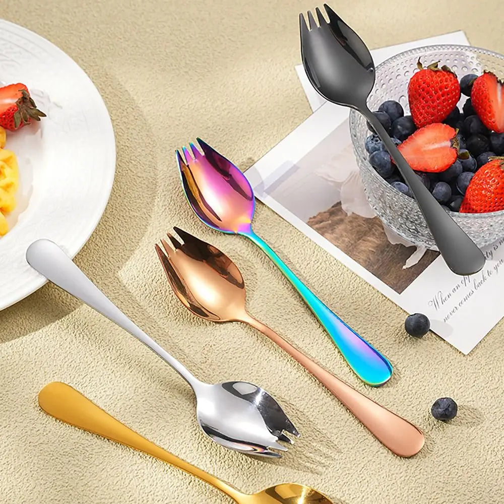 Long-Handle Stainless Steel Spork