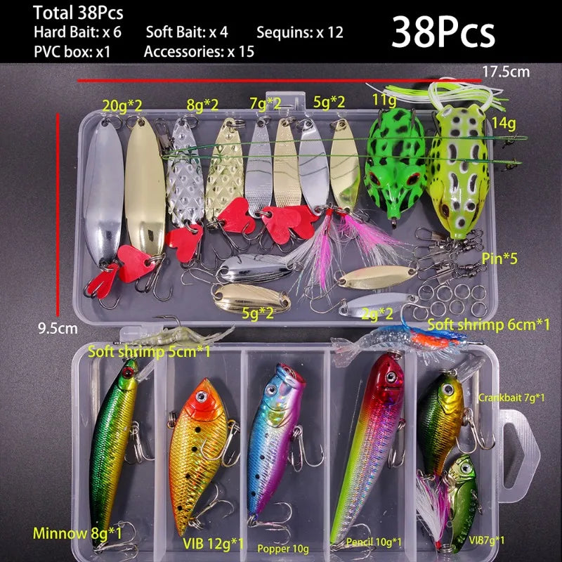 Mixed Fishing Lure & Tackle Box Kit Options