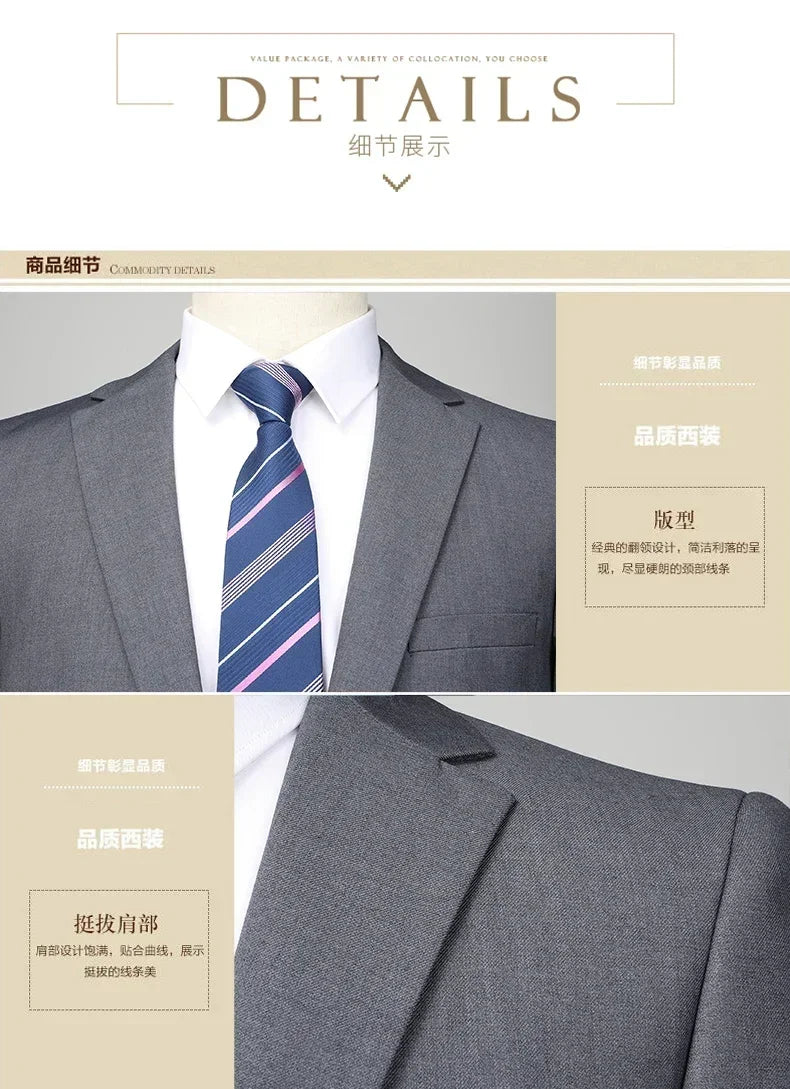 Men's Two-Piece Formal Suit – Blazer & Trousers