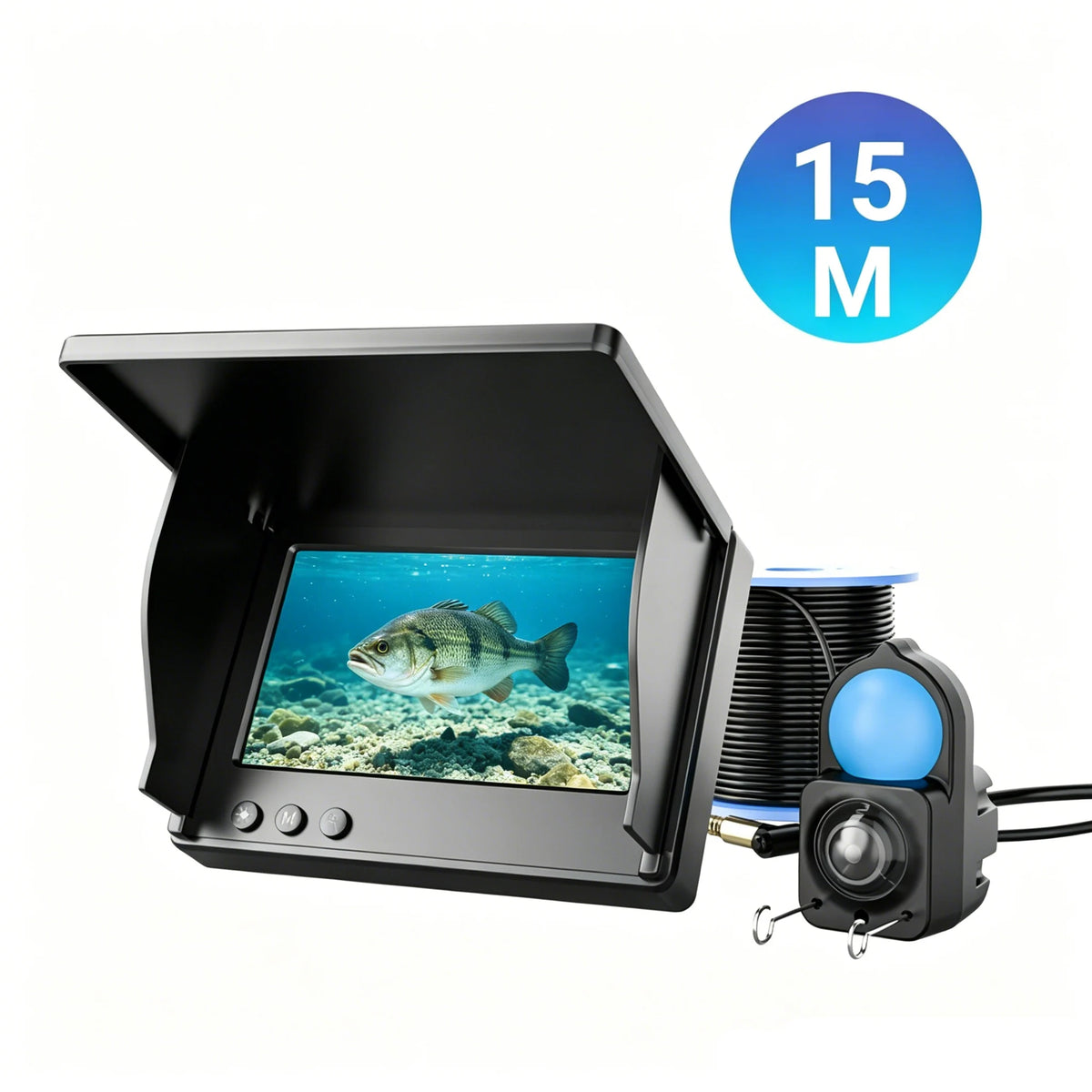 P300 Underwater Fishing Camera, 4.3-Inch Monitor & 15 m Cable