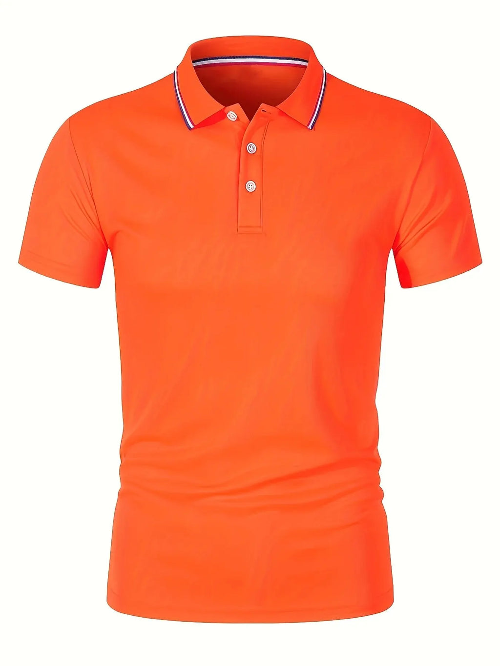 Men's Solid-Color Short-Sleeve Polo Shirt