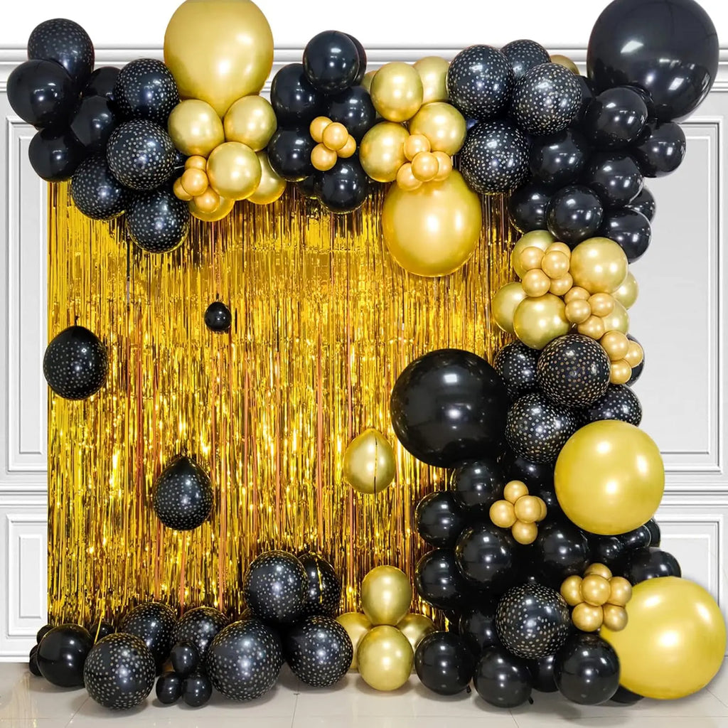 Black 12-Inch Latex Balloons, 5–100 Pack