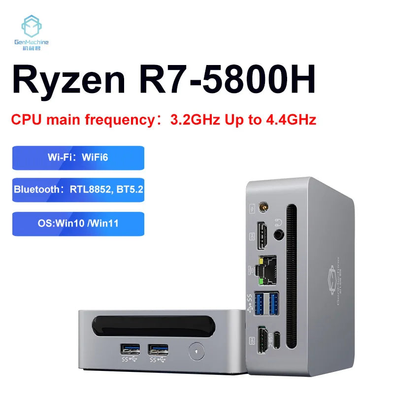 GenMachine Ryzen 7 5800H Mini PC