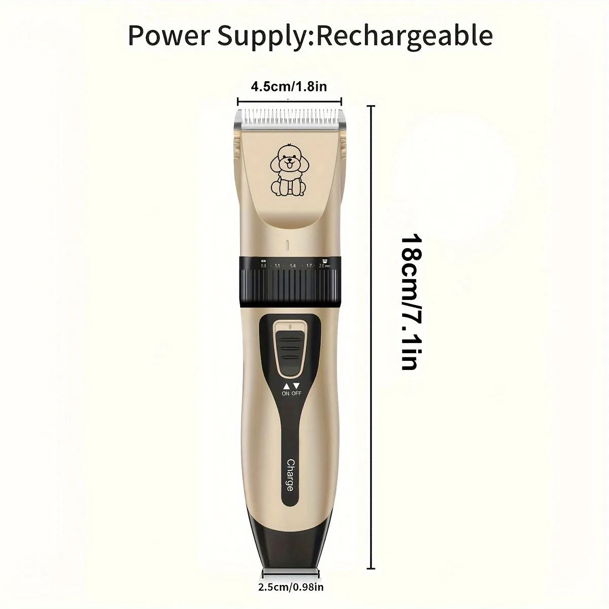 YUKU YW-T22 USB Rechargeable Pet Grooming Trimmer