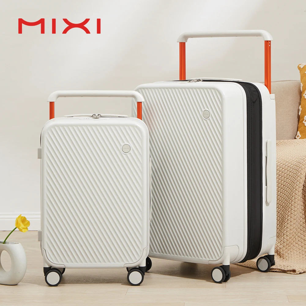 Mixi Expandable Carry On Luggage Lightweight Large Capacity Wide Handle PC Travel Suitcases Spinner Wheels TSA Lock 20 24 Inch Dsers