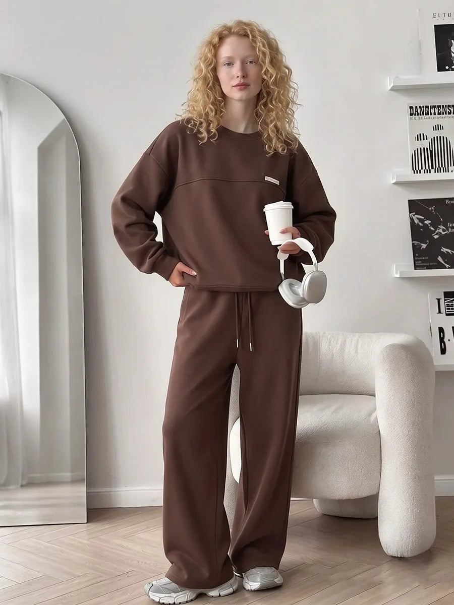 Women's Crewneck Sweatshirt and Pants Set