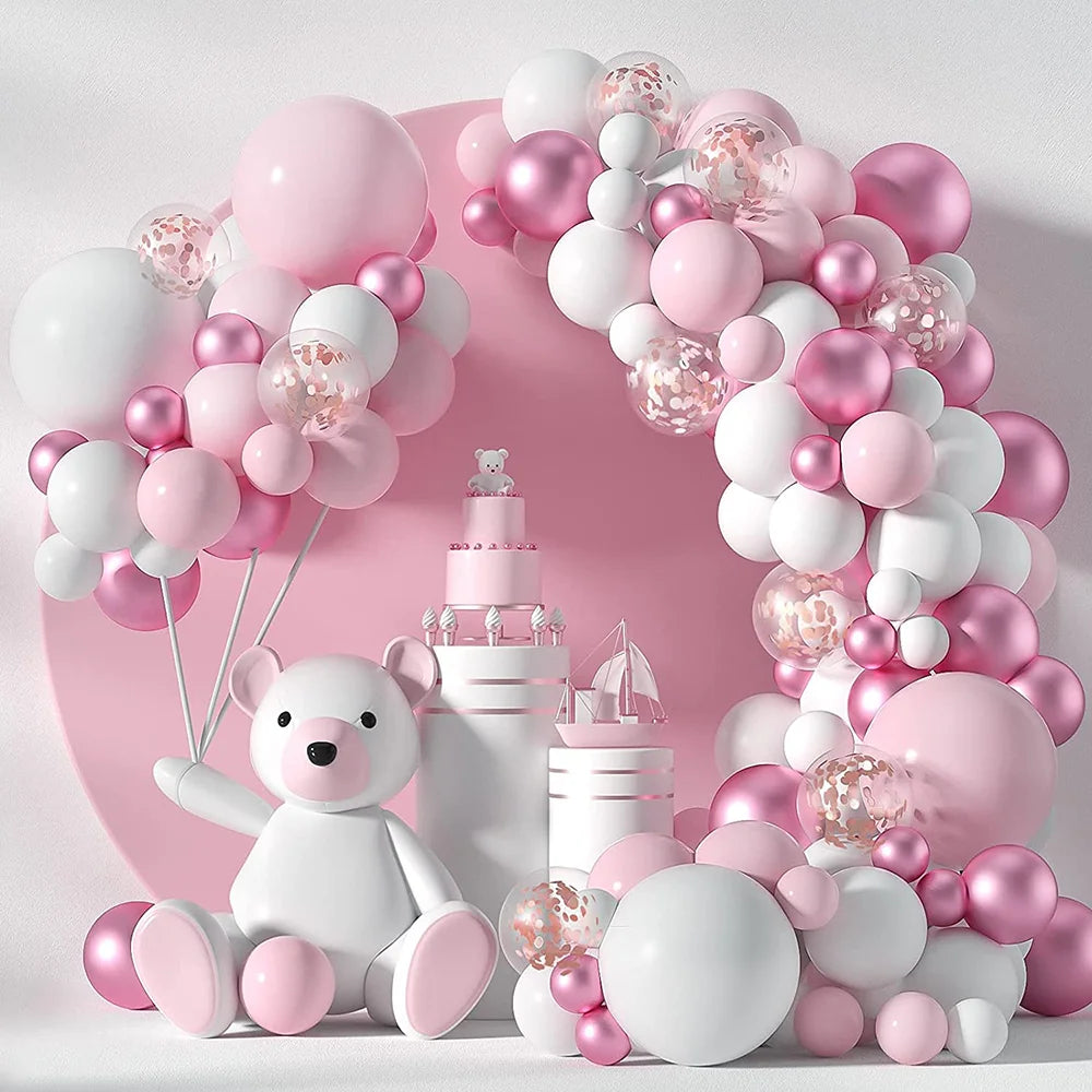 Pink & Blue Balloon Garland Kit Options