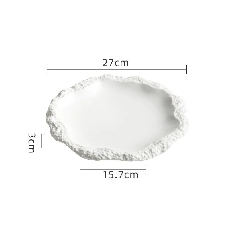 Plain Porcelain Dinner Plates — Assorted Sizes
