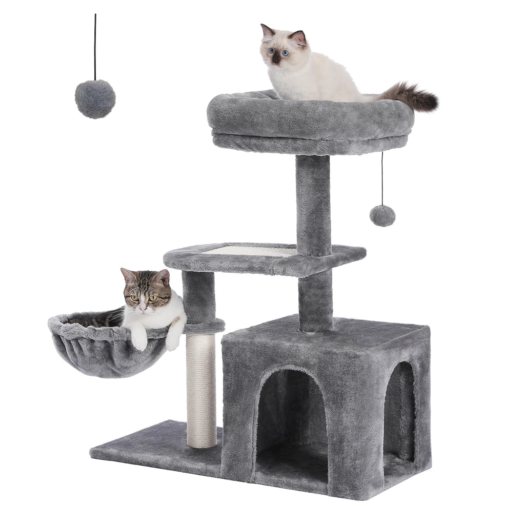 Compact Cat Tree with Removable Perch & Hammock
