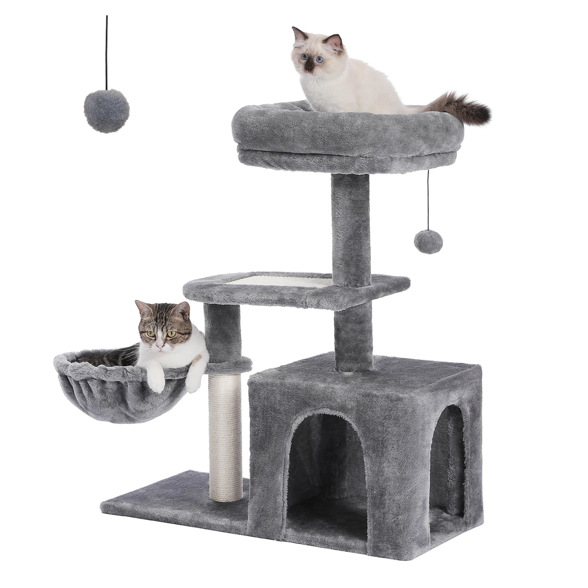 Compact Cat Tree with Removable Perch & Hammock