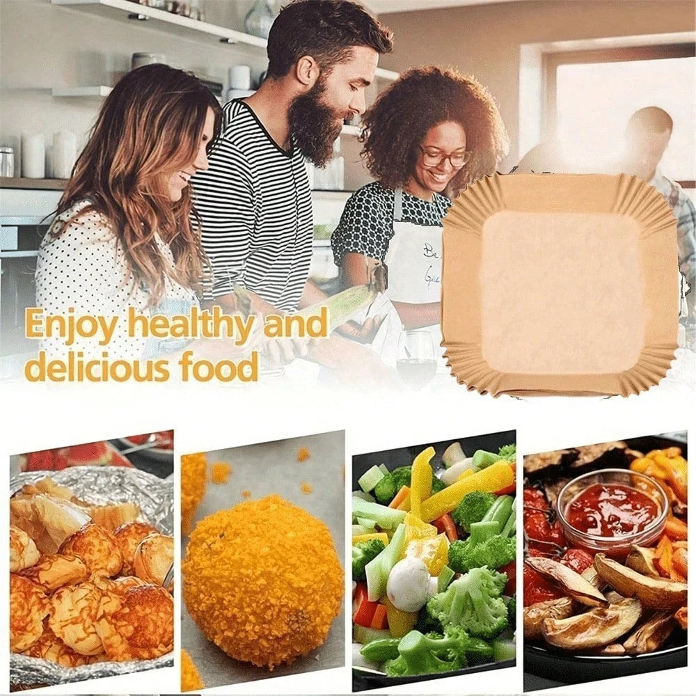 Square Parchment Air Fryer Liners, 200 Count