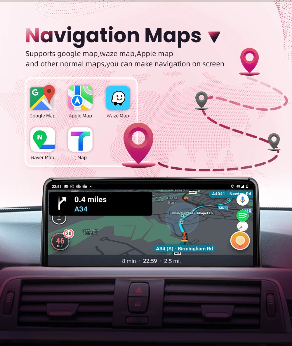 BONROAD 10.25-Inch CarPlay Display for BMW X5 / X6