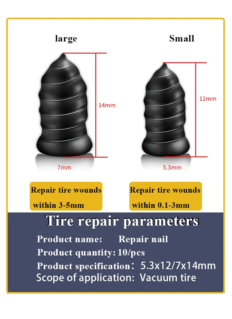 Rubber Tire Repair Nails – Assorted Packs