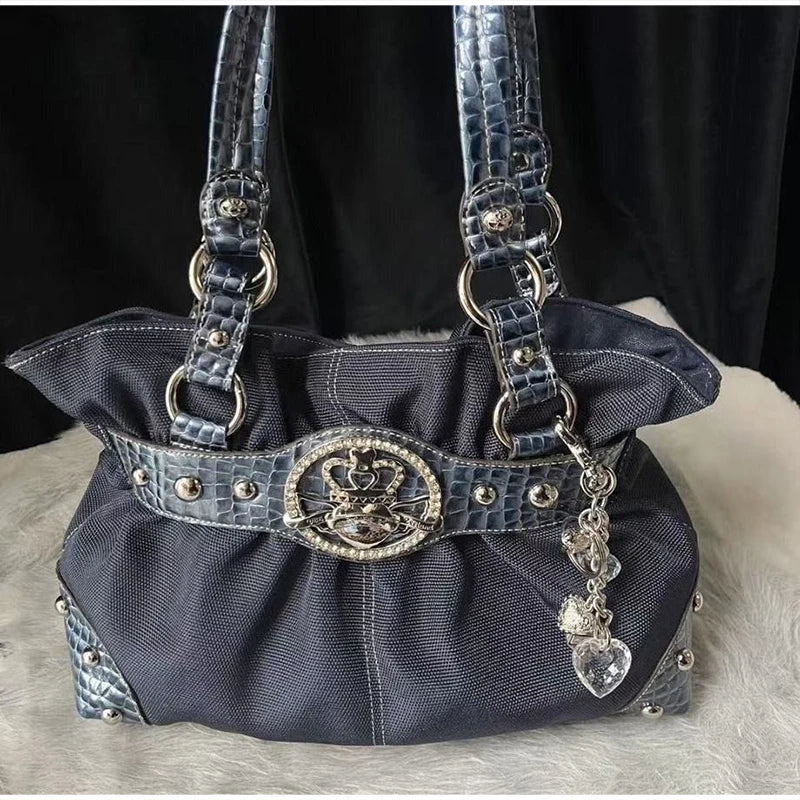 Women's Y2K Studded Shoulder Bag
