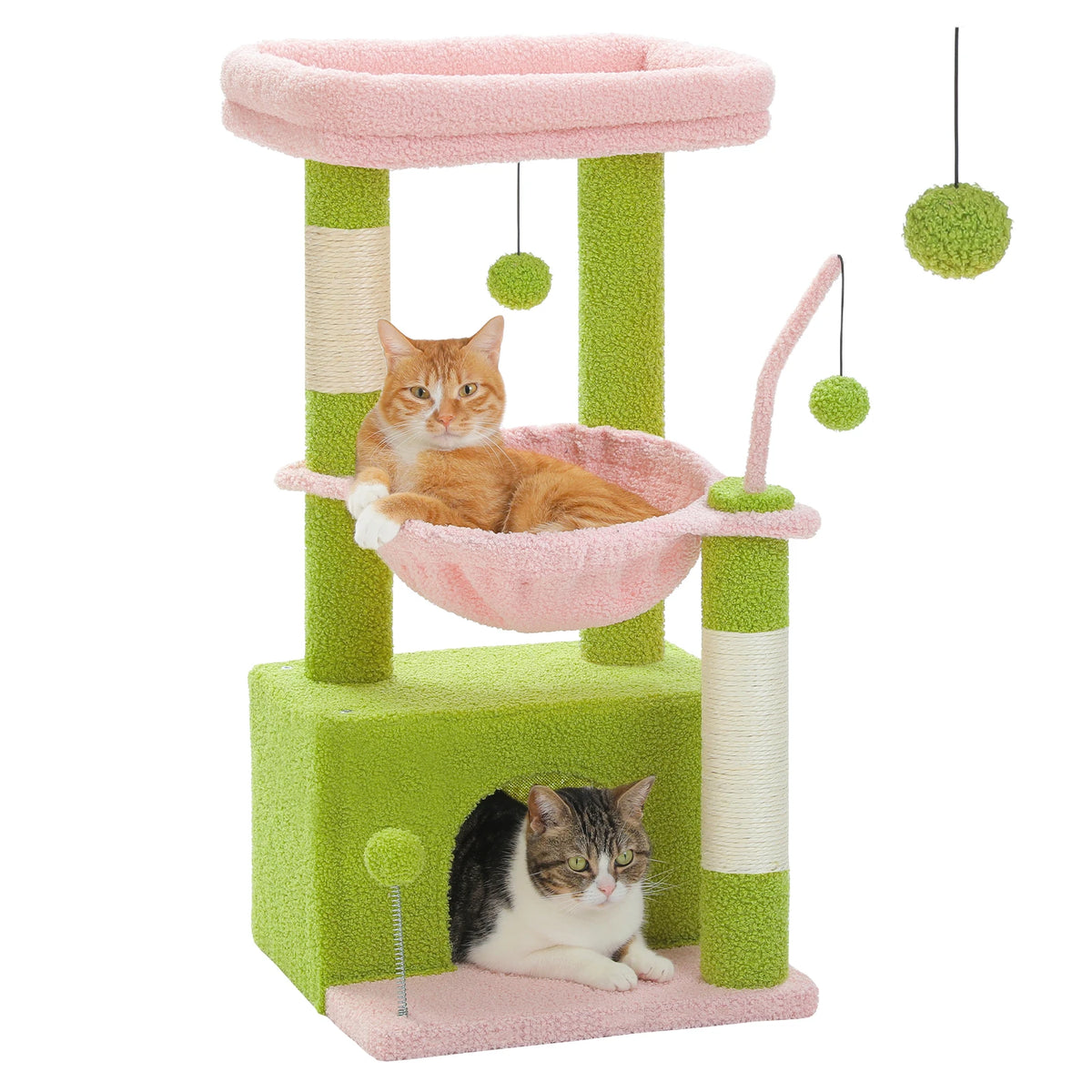83cm Cactus Cat Tree with Condo & Hammock