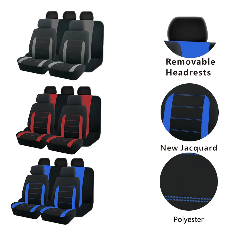 AUTO PLUS Two-Tone Polyester Seat Covers