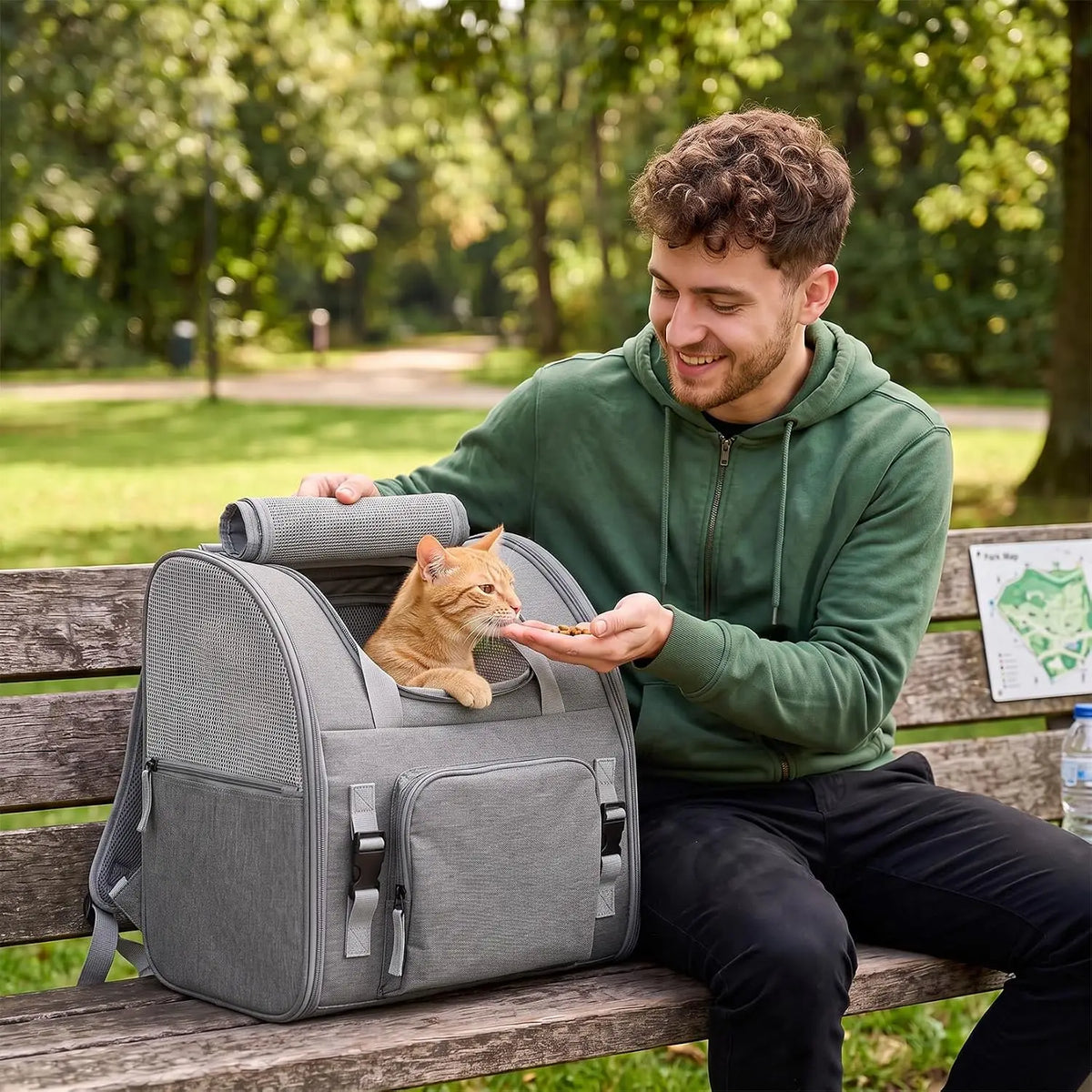 Expandable Mesh Pet Carrier Backpack