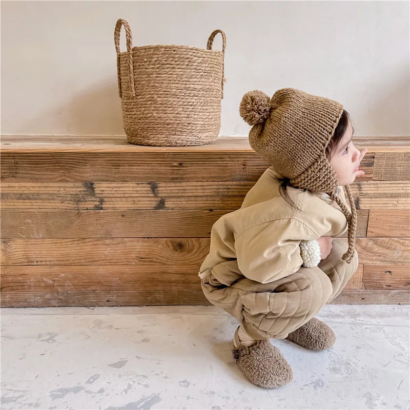 Children's Clothing From 2 To 7 Years Winter Kids Warm Cotton-Padded Trousers Baby Girls Thick Pants Toddler Boys Wear Clothes Whispering Desires Shoppe