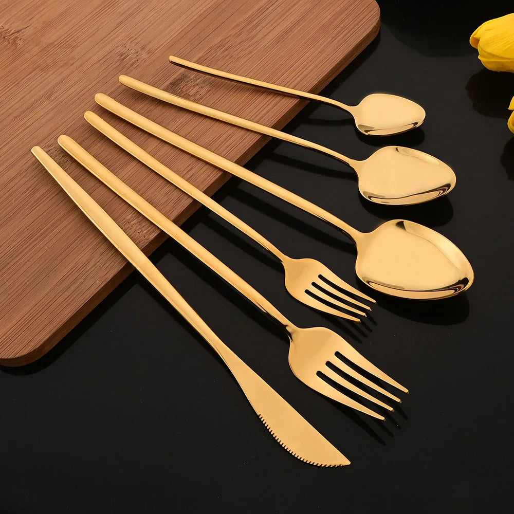 PINKTEN Stainless Steel Flatware — 6 Pieces