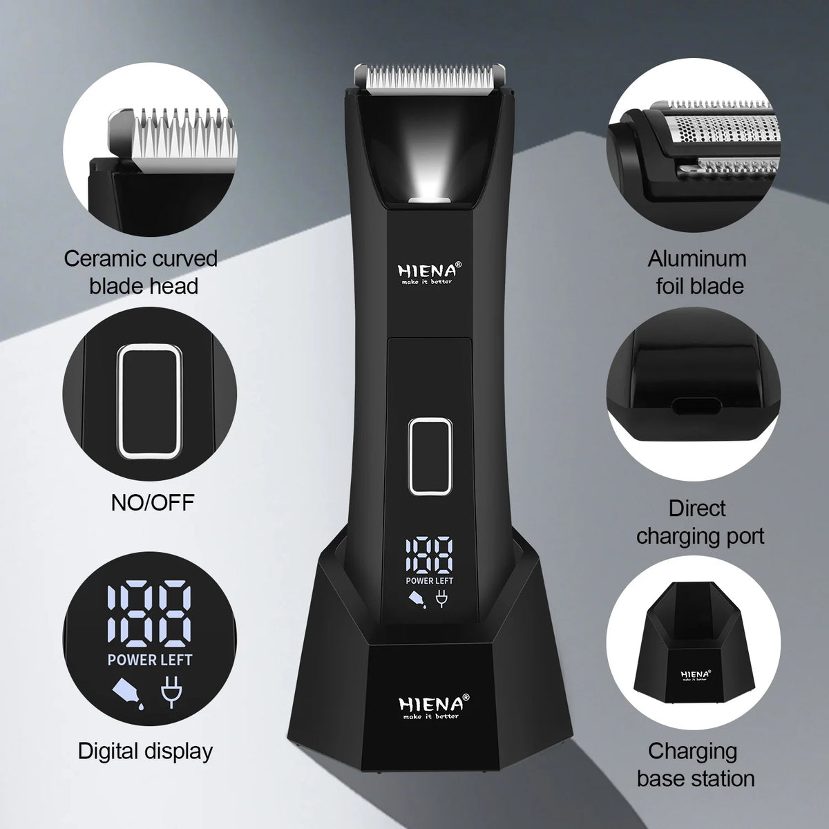 Rechargeable Body Hair Trimmer