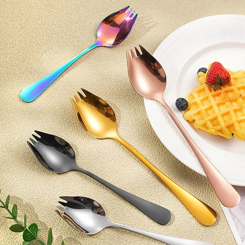 Long-Handle Stainless Steel Spork